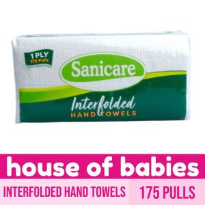 Sanicare Regular Interfolded Paper Towel 175-Pulls 1-Ply