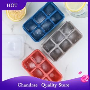 [Chandrae] เครื่องทำก้อนน้ำแข็ง6ช่องแม่พิมพ์ซิลิโคนไม่มีฝาปิดถอดได้แม่พิมพ์น้ำแข็งก้อนน้ำแข็งแม่พิมพ์สำหรับใช้ในครัว