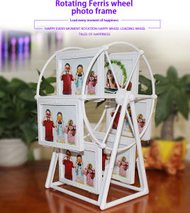 Rotating Ferris wheel picture frames vintage style photo frame / elegant display table desk Memories