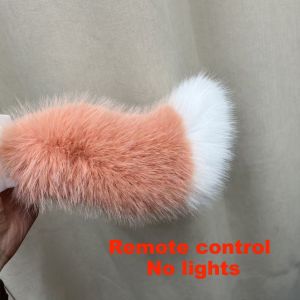 YESMILE Colorful Lights Remote Control Electric Bicycle Tail Rechargeable Fluffy Motorcycle Tail Ornament Creativity Self-adhesive Car Wagging Moving Tail All Vehicles