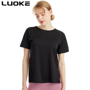 Luoke New Large Sports T-shirt Loose Fit Running Fitness Top Mesh Fitness Suit Short Sleeve Big Size