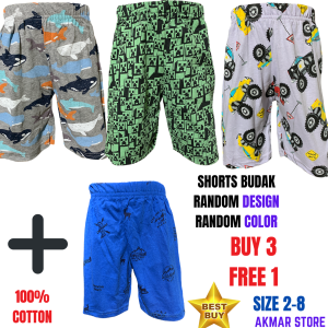 SELUAR PENDEK BUDAK LELAKI DAN PEREMPUAN SIZE 2-8 SELUAR HARIAN BUDAK KIDS SHORTS BOYS/GIRLS CHILDREN COTTON SHORTS