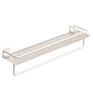 LZHDP MALL Stainless Steel Clear Bathroom Shelves Wall Mounted Ripple Storage Organizer Rack Space Saving Rectangular Acrylic Shower Shelf Bathroom Accessories