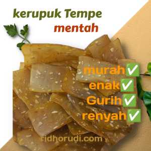 kerupuk tempe1kg mentah/kerupuk kedelai