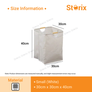 Storix Canvas Laundry Basket Foldable Clothes Hamper Large Capacity Dirty Clothes Storage Organizer Bin