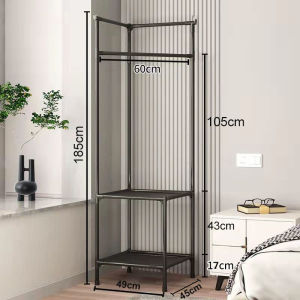 Drying Rack Multi-function Corner Coat Rack Bedroom Wardrobe Rack Hanger Hanging Clothes Shelf