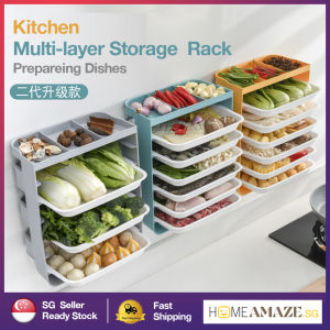 Kitchen Rack Dishes Prepare Rack Multi-layer Storage  Rack Wall Hanging Rack for prepare dishes