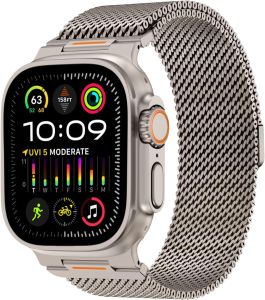 Bands Compatible with Watch Ultra 3/2/1 Band 49/46/45/44mm    Milanese Loop Magnetic Stainless Steel Strap for iWatch Ultra SE 3/2/1 Series 11 10 9 8 7 6 5 4 3 2 1 Men Black