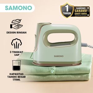 SAMONO Setrika Uap Low Watt 3 In 1 Multifungsi Portable Bisa Dilipat SW-GSG140