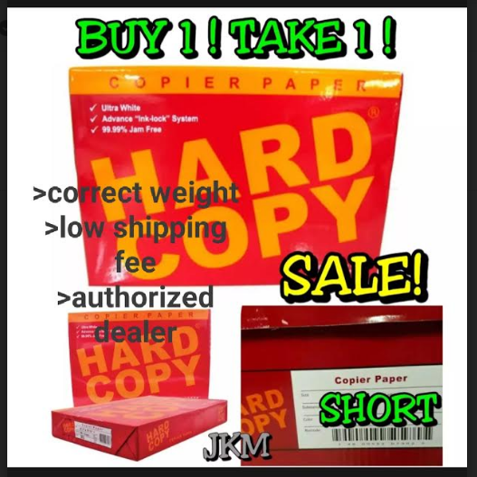 2 REAMS / 1 REAM / 1 BOX / 250 SHEETS Hard Copy Bond Paper Buy 1 Ream