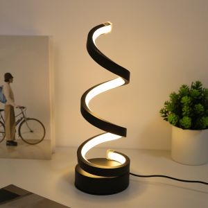 Spiral Table Lamp Modern Creative Design Suitable for Home Decoration Suitable for Dining Room Living Room Bedroom