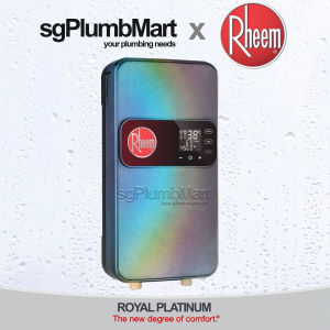 Rheem Royal RBW-33P-P Platinum Instant Water Heater with Rainshower with DC Pump with Soft Touch LED Display with Rainbow Finishing Instant Heater