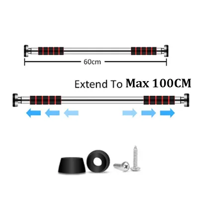 200KG Adjustable Door-Way Pull Ups Bar Door horizontal bar trainer pull-up device indoor home fitness equipment