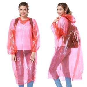 เสื้อกันฝน แบบพกพาง่าย ชุดกันฝน แขนยาวแขนจั๊ม มีหมวก มี4สี พร้อมส่ง