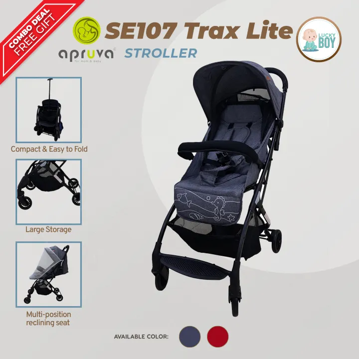 Apruva Trax Lite Compact Stroller Gray for Baby Lazada PH