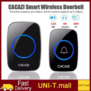 [Gamit PH]CACAZI A10 High quality wireless doorbell AC 100-240V waterproof 300M range door bell home 38 chimes door ring