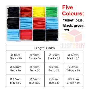 【STOK MSIA】Tiub Pengecutan Haba 328/560pcs Polyolefin Heat Shrink Tube Wrapped Tubing Insulation Shrinkable Tube