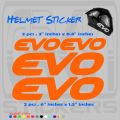 evo Helmet Sticker set standard size cutout vinyl sticker. 