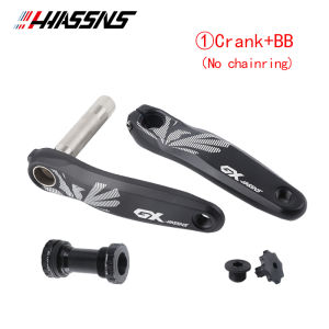 HASSNS GXP Crankset 170mm Mountain Bike 32/34/36/38T Narrow Wide Chainring MTB Hollowtech Crank arm Aluminum alloy crank With BB