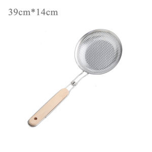 Long Handle Stainless Steel Colander Strainer Pasta Noodle Net Basket Colander Kitchen Fried Food Oil Filter Serving Spoon