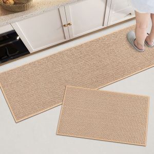 SMADUCT Contemporary Microfiber Non-Slip Washable Kitchen & Home Decor Rug