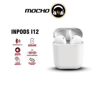 MOCHO COD Headset Bluetooth Full Bass Inpods i12 TWS + Case Earphone Bluetooth Wireless Hifi Stereo