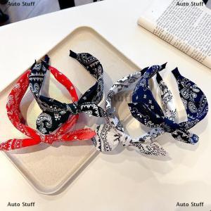 [COD] Auto Stuff ที่คาดผมสีแดงวินเทจสำหรับผู้หญิงใหม่1ชิ้น ที่คาดผมโบว์อเนกประสงค์พร้อมขอบกว้างสไตล์เกาหลี