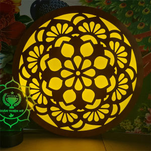 [Tuyển sỉ] Đèn thờ hào quang CNC nhiều mẫu Mandala Hoa Sen chữ Vạn chữ Tâm Phúc Lộc Thọ treo bàn thờ treo tượng Phật