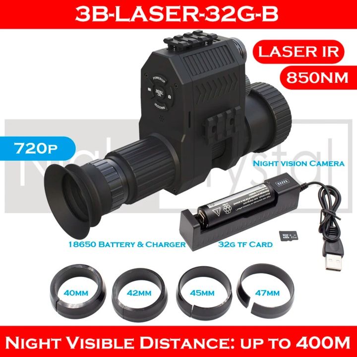 Megaorei 3 Night Vision Scope Hunting Infrared Ir Light Record Laser ...