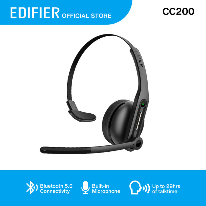 Edifier CC 200 Wireless Mono Headset Dual MIC Voice Call Noise