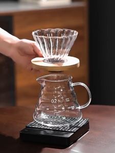 【COD】Hand Brew Coffee Maker Coffee Dripper Set Heat Resistant Glass Coffee Filter Cup 360/600ML