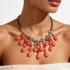 OEUVR Alloy Woven Tassel Necklace Charm Rhinestone Geometric Earrings Fashion Inlaid Gemstone Womens Jewelry Set Wedding
