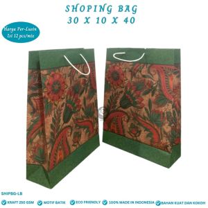 Paper Bag Large Batik Shopping Bag Large Kraft (Isi 12 Pcs-SHIPBG-LB)