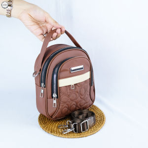 LUNA AURA [ Pilih Lokal ] Tas Ransel Mini Wanita 3in1 New Bordir IW 2505 Slingbag Wanita Terbaru Tas Multifungsi Ransel Kekinian Tas ootd