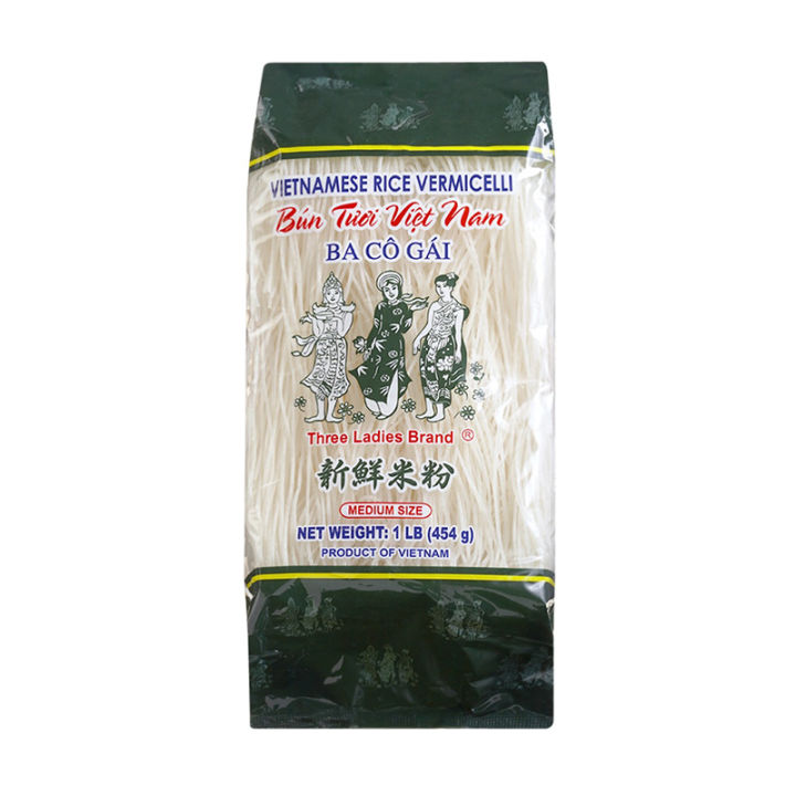 Thee Lady Rice ทรีเลดี้ เส้นขนมจีนแห้งแบบเวียดนาม 454 กรัม Three-Lady Vietnamese Dried ...