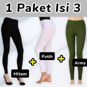 Celana Legging Wanita Dewasa 1 Paket Isi 3 Standart Jumbo