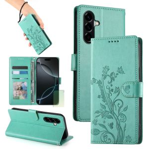 Ốp cho Samsung Galaxy M55 M35 M15 M62 M54 M34 M14 M32 M22 M12 Hoa May Mắn Ốp Nắp gập Có Khe Cắm Thẻ Ví da nam châm