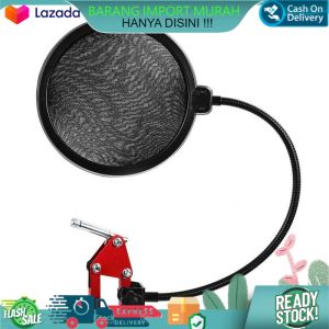{ORI} TaffSTUDIO Pop Shield Filter Mikrofon Dual Layer BOP - MPF-6 - Black