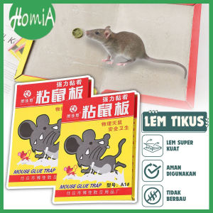 Lem Perangkap Tikus Model Buku Super Lengket / Mouse Glue Trap / Alat Penangkap Pengusir Pembunuh Curut Siap Pakai / Papan Jebakan Pembasmi Hama Super Kuat Anti Bau Serbaguna - HOMIA