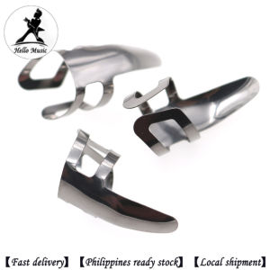 3pc/set Stainless Steel Guitar Finger Picks Adjustable Thumb Picks Bass Banjo String Ergonomic Anti Rust