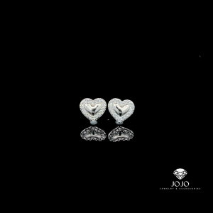 Bông tai nữ B1669 thiết kế kiểu trái tim đính đá JOJO - Khuyên Tai Women