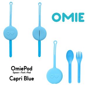 Omie Fork Spoon dan Pod Set OmiePod Sendok Garpu dan Holder Aksesoris Omiebox