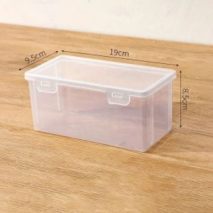 FUTUI Buckled Pencil Case Plastic Transparent  Storage Box Multifunctional Simple Stationery Box School Office