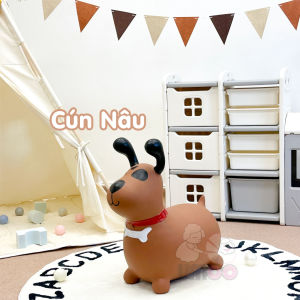 Thú nhún cho bé Umoo kèm bơm UM-10152 chất liệu cao su cao cấp an toàn cho bé