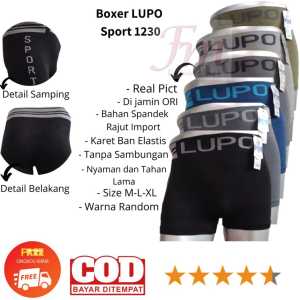Femme OLS Boxer Lupo CD Celana Dalam Pria Spandek Rajut Import Premium Murah Berkualitas