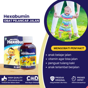 Obat Anak Belajar Berjalan Vitamin Anak Agar Bisa Berjalan Obat Anak Susah Jalan Obat Penguat Tulang Kaki Obat Anak Terlambat Berjalan Madu Tumbuh Kembang Anak Obat Herbal Anak Pintar Berjalan - Walatra Hexabumin