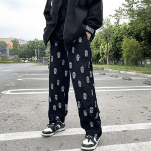 celana pria celana panjang pria cetakan vintage baggy pants corduroy pria  korean style   celana hitam priaCelana Panjang kasual pria baggy pants celana pria dewasa panjang