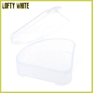 Lofty White Portable Triangle Sponge Transparent Cosmetic Bag Makeup Puff Box Storage Case