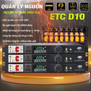 Quản Lý Nguồn ETC S8 LUXURY / ETC D10 / H790Pro 2 TẦNG LỌC NGUỒN Khóa An ToànCó 9 Ổ Nguồn Có AT Chống Chập.