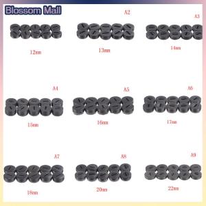 [Blossom] 10Pcs Black Carbon Brush Holder Cap Brushes Cover 13 14 15 16 18 20 22mm